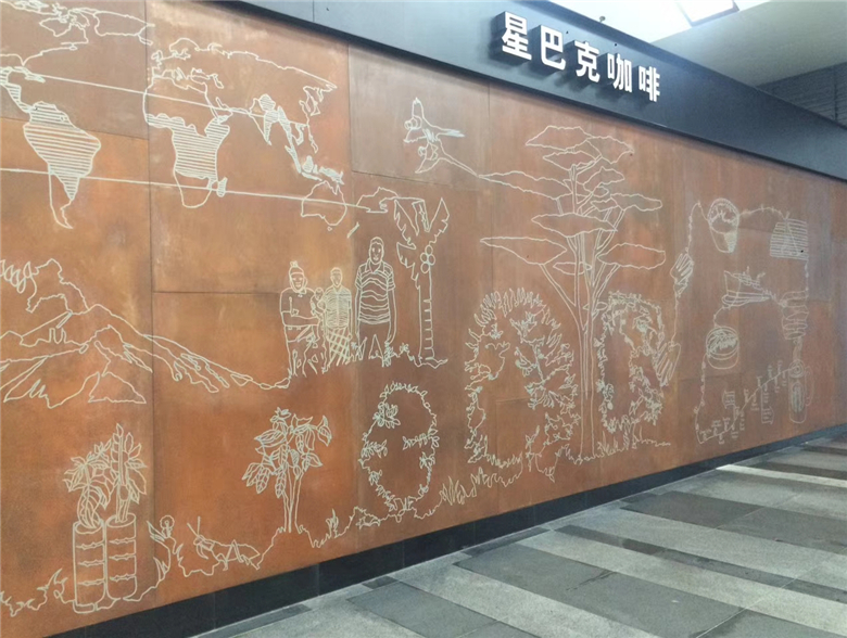 毛道乡耐候钢幕墙